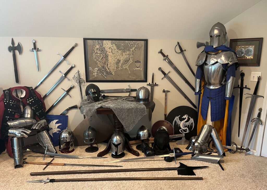 sword and armor wall